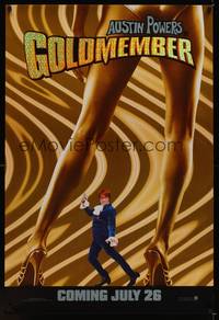 9m248 GOLDMEMBER foil teaser 1sh '02 Mike Meyers as Austin Powers, sexy legs!