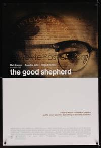 9m251 GOOD SHEPHERD DS 1sh '06 Robert De Niro directed, super close-up of Matt Damon!