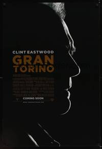 9m252 GRAN TORINO advance DS int'l 1sh '08 cool profile of star/director Clint Eastwood!