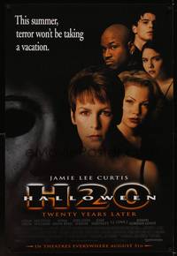 9m257 HALLOWEEN H20 advance 1sh '98 Jamie Lee Curtis sequel, terror won't be taking a vacation!