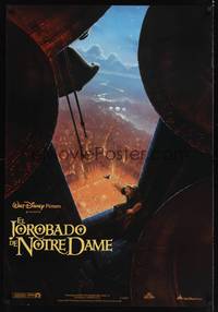 9m278 HUNCHBACK OF NOTRE DAME Spanish/U.S. teaser 1sh '96 Walt Disney cartoon from Victor Hugo's novel!