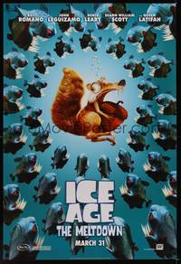 9m284 ICE AGE: THE MELTDOWN style A advance 1sh '06 cgi sequel, wacky image of squirrel & piranhas!