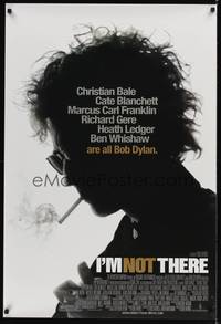 9m283 I'M NOT THERE 1sh '07 Cate Blanchett, great silhouette portrait of Bob Dylan!
