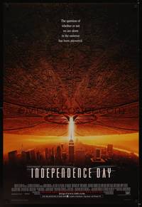 9m297 INDEPENDENCE DAY style C int'l DS 1sh '96 great image of enormous alien ship over New York!