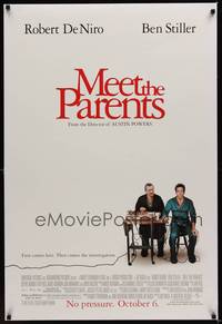 9m396 MEET THE PARENTS advance DS 1sh '00 Robert De Niro giving Ben Stiller a lie detector test!