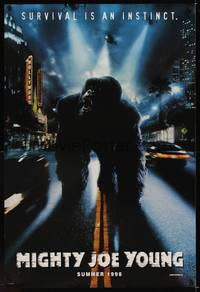 9m404 MIGHTY JOE YOUNG teaser DS 1sh '98 cool image of giant ape in Hollywood!
