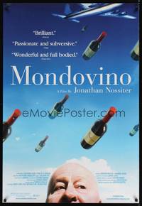 9m410 MONDOVINO 1sh '04 Jonathan Nossiter, cool art of flying wine bottles!