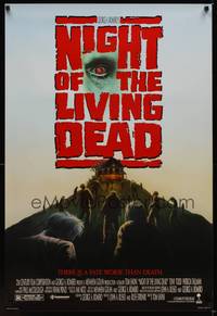 9m428 NIGHT OF THE LIVING DEAD 1sh '90 Tom Savini directed, George Romero, Patricia Tallman!