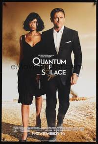 9m455 QUANTUM OF SOLACE advance DS 1sh '08 Daniel Craig as James Bond, sexy Olga Kurylenko!