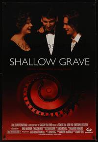 9m488 SHALLOW GRAVE DS 1sh '95 cool image of Ewan McGregor & Kerry Fox, directed by Danny Boyle!