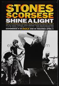 9m489 SHINE A LIGHT advance DS 1sh '08 Martin Scorcese's Rolling Stones documentary, cool images!