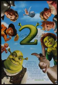 9m492 SHREK 2 int'l DS 1sh '04 Mike Myers, Eddie Murphy, computer animated fairy tale characters!
