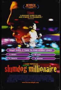 9m503 SLUMDOG MILLIONAIRE DS 1sh '08 Danny Boyle, Dev Patel, Anil Kapoor!
