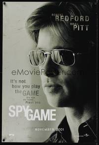 9m519 SPY GAME teaser DS 1sh '01 cool close-up of Brad Pitt in shades!