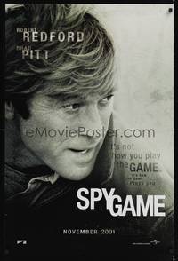 9m520 SPY GAME teaser DS 1sh '01 great close-up of Robert Redford, it's how the game plays you!