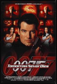 9m557 TOMORROW NEVER DIES DS 1sh '97 super close image of Pierce Brosnan as James Bond 007!