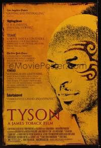 9m569 TYSON 1sh '08 Mike Tyson boxing documentary, cool close-up!