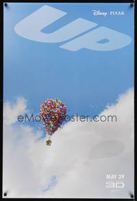 9m574 UP teaser DS 1sh '09 wacky image of flying house & hundreds of balloons!