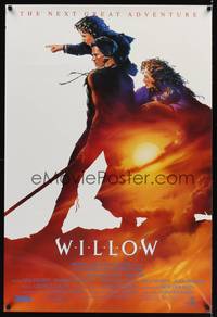 9m603 WILLOW int'l 1sh '88 George Lucas & Ron Howard directed, art of Kilmer & sexy Joanne Whalley!