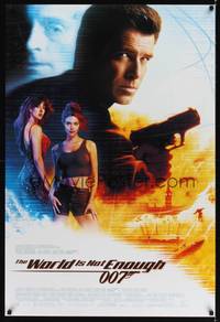 9m608 WORLD IS NOT ENOUGH int'l DS 1sh '99 Pierce Brosnan as James Bond, Sophie Marceau!