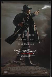 9m612 WYATT EARP 1sh '94 cool image of Kevin Costner in the title role!