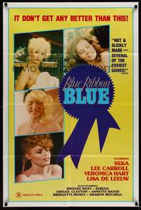9p100 BLUE RIBBON BLUE 1sh '85 Seka, Annette Haven, x-rated doesn't get any better than this!