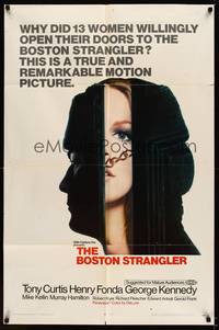 9p111 BOSTON STRANGLER 1sh '68 Tony Curtis, Henry Fonda, he killed thirteen girls!