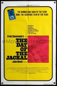 9p190 DAY OF THE JACKAL 1sh '73 Fred Zinnemann assassination classic, master killer Edward Fox!