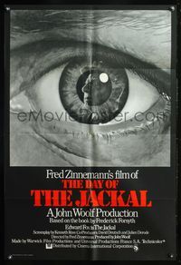 9p191 DAY OF THE JACKAL English 1sh '73 Zinnemann assassination classic, master killer Edward Fox!