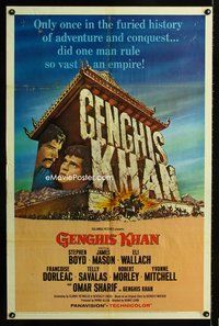9p289 GENGHIS KHAN 1sh '65 Omar Sharif as the Mongolian Prince of Conquerors, Stephen Boyd!