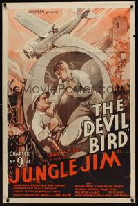 9p377 JUNGLE JIM Chap9 1sh '36 Grant Withers & Betty Jane Rhodes serial, The Devil Bird!