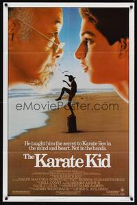 9p380 KARATE KID 1sh '84 Pat Morita, Ralph Macchio, teen martial arts classic!