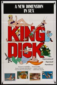 9p385 KING DICK 1sh '83 animated sex, superendowed, superstud & superfunny!