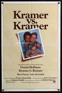 9p390 KRAMER VS. KRAMER 1sh '79 Dustin Hoffman, Meryl Streep, child custody & divorce!