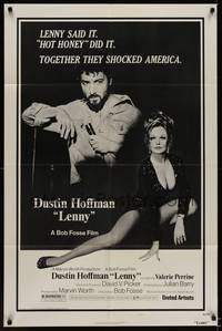 9p416 LENNY style B 1sh '74 Dustin Hoffman as comedian Lenny Bruce, Valerie Perrine!