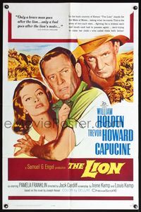 9p425 LION 1sh '63 William Holden, Trevor Howard & Capucine in Africa!