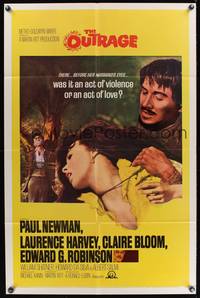 9p599 OUTRAGE 1sh '64 Paul Newman as a Mexican bandit in a loose remake of Rashomon!