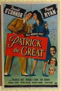 9p617 PATRICK THE GREAT 1sh '44 art of wacky Donald O'Connor & Peggy Ryan!