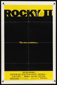 9p706 ROCKY II 1sh '79 Sylvester Stallone & Carl Weathers fight in ring, boxing sequel!