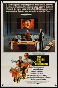 9p754 SHOES OF THE FISHERMAN 1sh '69 Pope Anthony Quinn tries to prevent World War III!