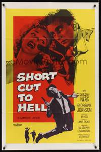 9p755 SHORT CUT TO HELL 1sh '57 directed by James Cagney, from Graham Greene's novel!