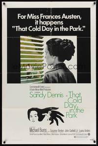 9p868 THAT COLD DAY IN THE PARK 1sh '69 Sandy Dennis, early bizarre overlooked Robert Altman!