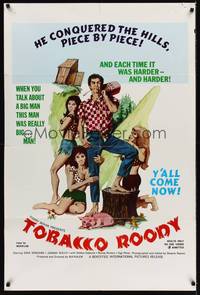 9p894 TOBACCO ROODY 1sh '70 Dixie Donovan, Johnny Rocco, hillbilly sexploitation!