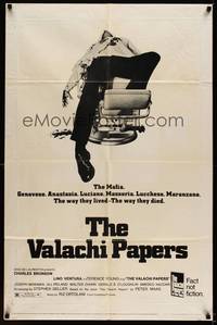 9p928 VALACHI PAPERS 1sh '72 directed by Terence Young, image of corpse in barber's chair!
