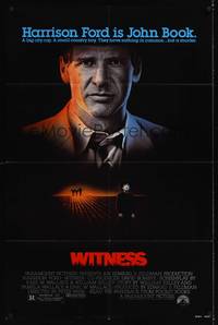 9p971 WITNESS 1sh '85 big city cop Harrison Ford in Amish country, directed by Peter Weir!