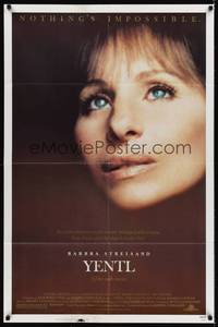 9p988 YENTL 1sh '83 close-up of star & director Barbra Streisand, nothing's impossible!