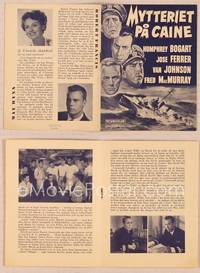 9r481 CAINE MUTINY Danish program '54 Humphrey Bogart, Jose Ferrer, Van Johnson & Fred MacMurray!