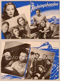 9r506 LIFEBOAT Danish program '49 Alfred Hitchcock, images of Tallulah Bankhead + 6 cast members!