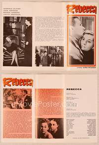 9r524 REBECCA Danish program R70s Alfred Hitchcock, Laurence Olivier & Joan Fontaine, different!
