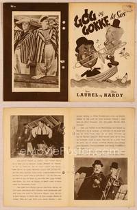 9r528 SAPS AT SEA Danish program '46 wonderful different art of Laurel & Hardy, Hal Roach